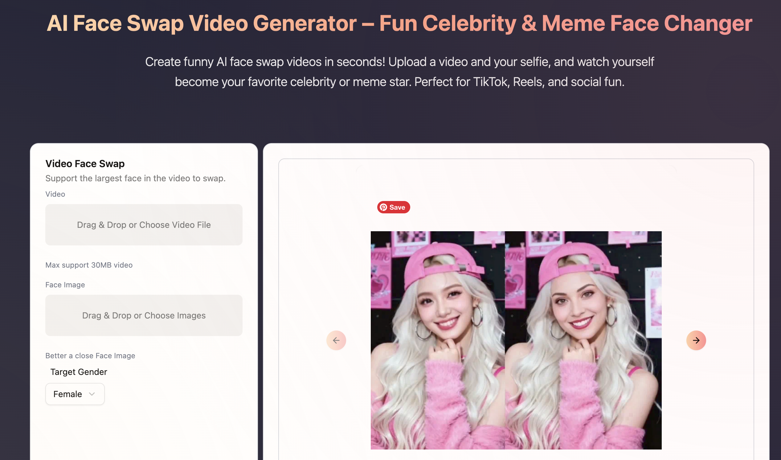 AI Face Swap Video Generator - Tools AI Online | Tools AI Online