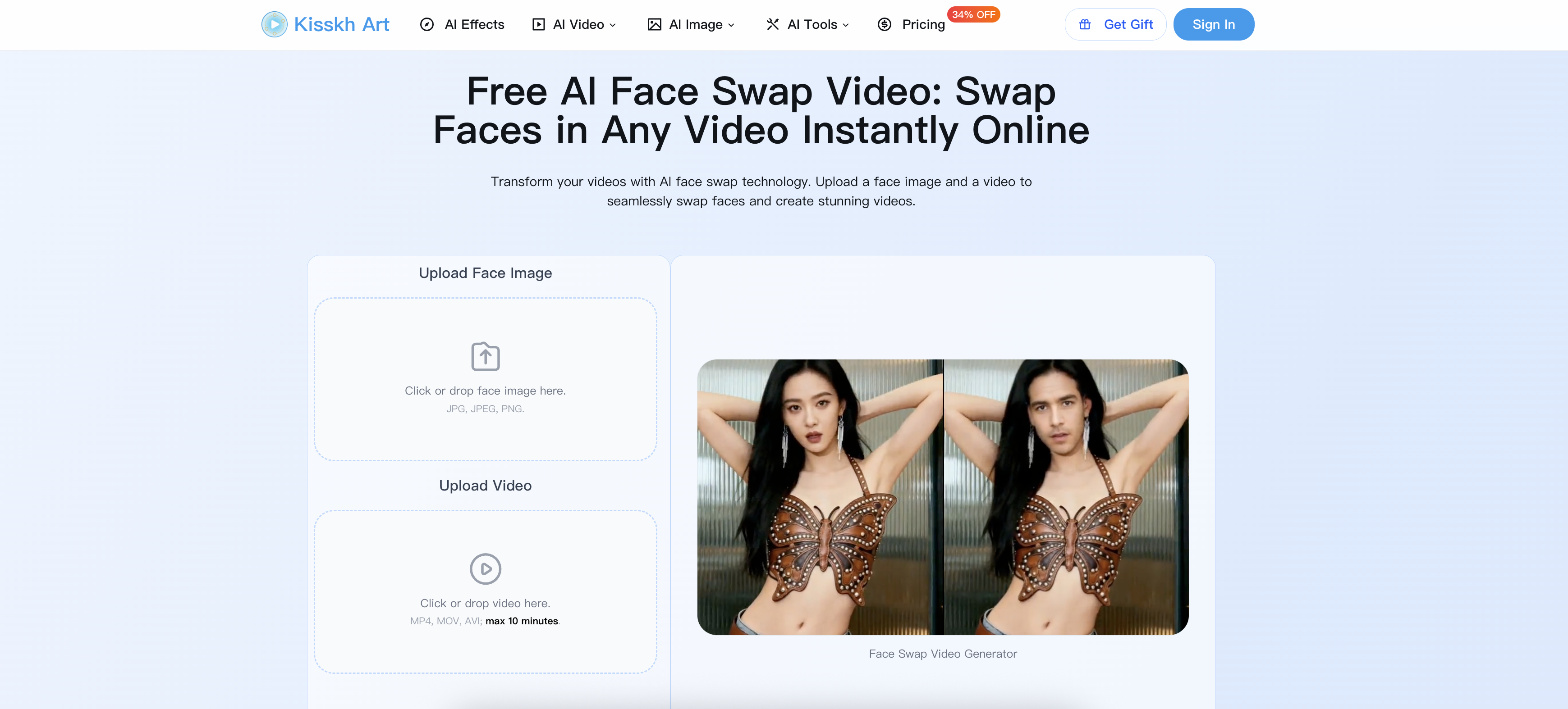 AI Face Swap Video - Tools AI Online | Tools AI Online