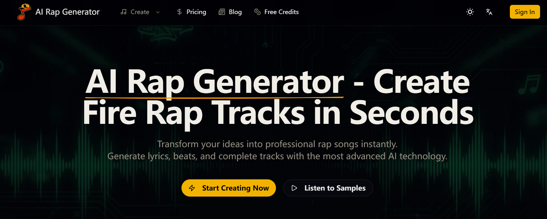 AI Rap Generator - Tools AI Online | Tools AI Online