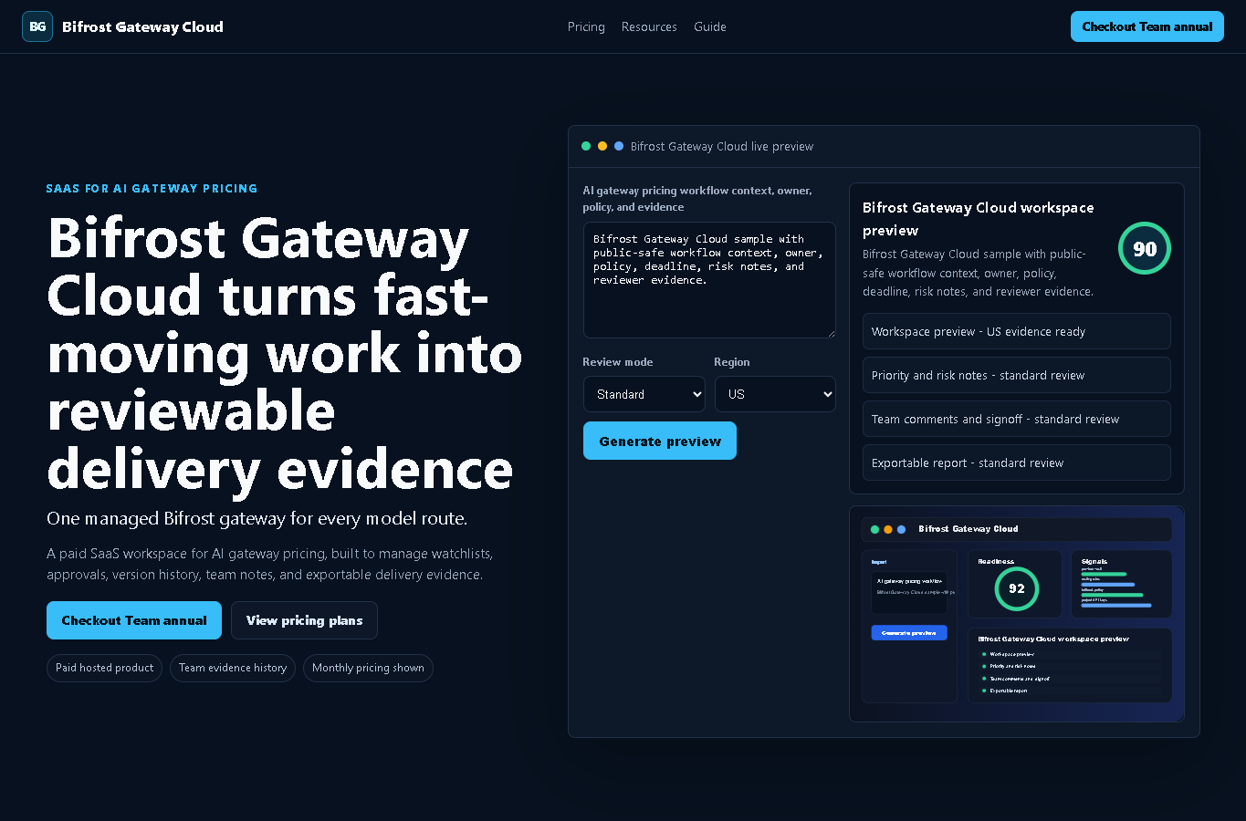 Bifrost Gateway Cloud - Tools AI Online | Tools AI Online