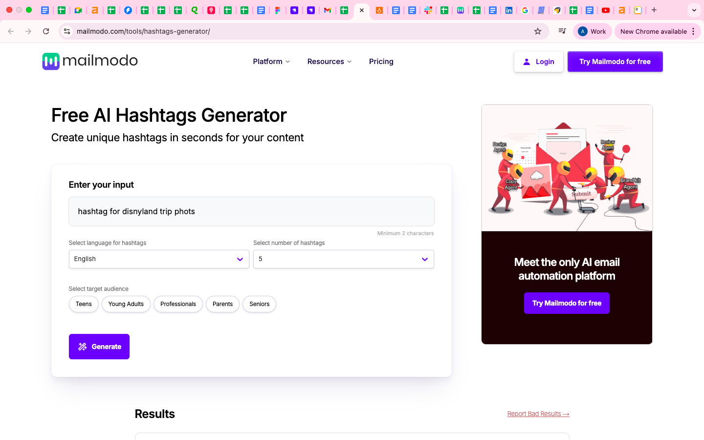 Free AI hashtag generator - Tools AI Online | Tools AI Online