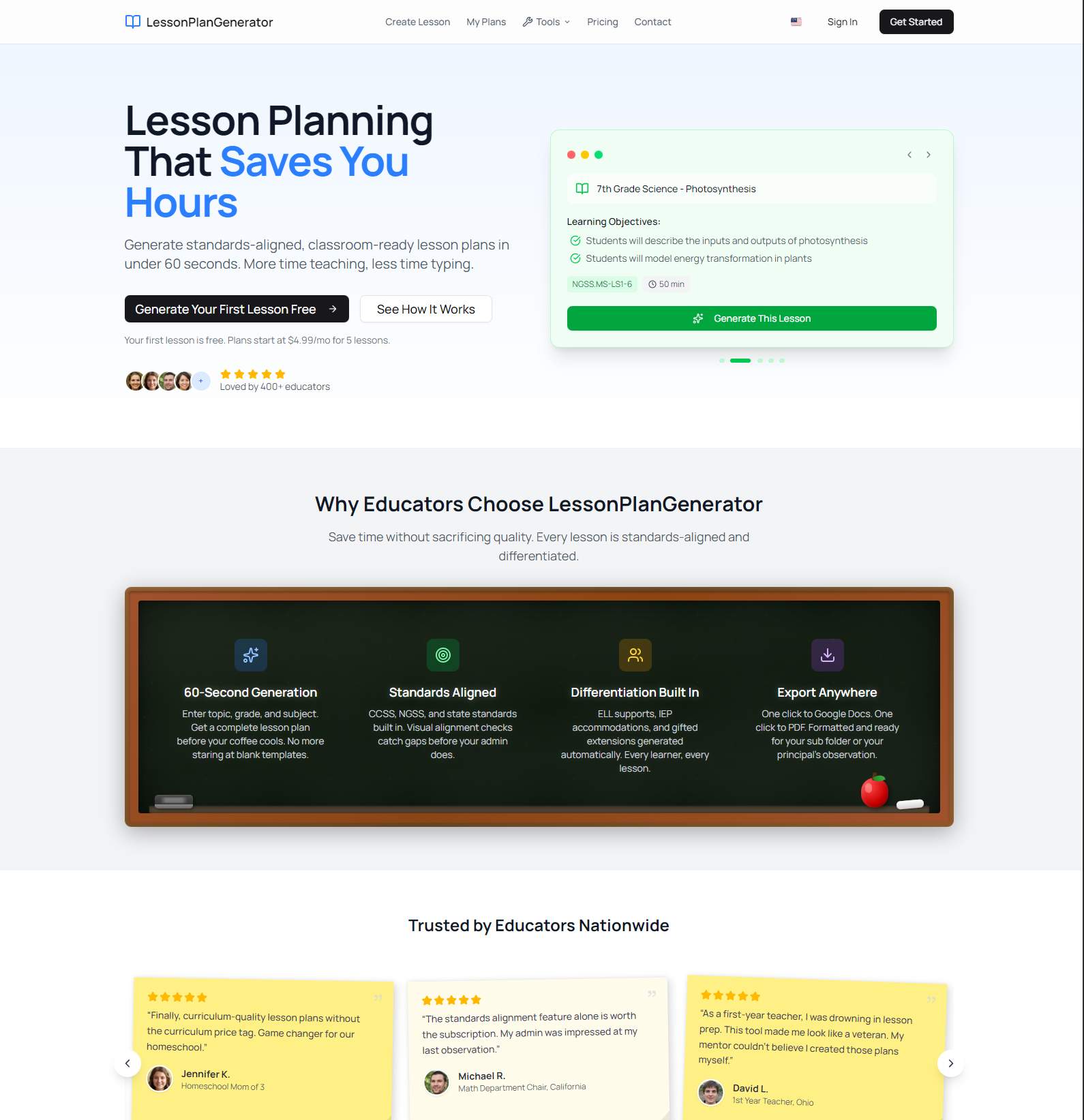 LessonPlanGenerator - Tools AI Online | Tools AI Online
