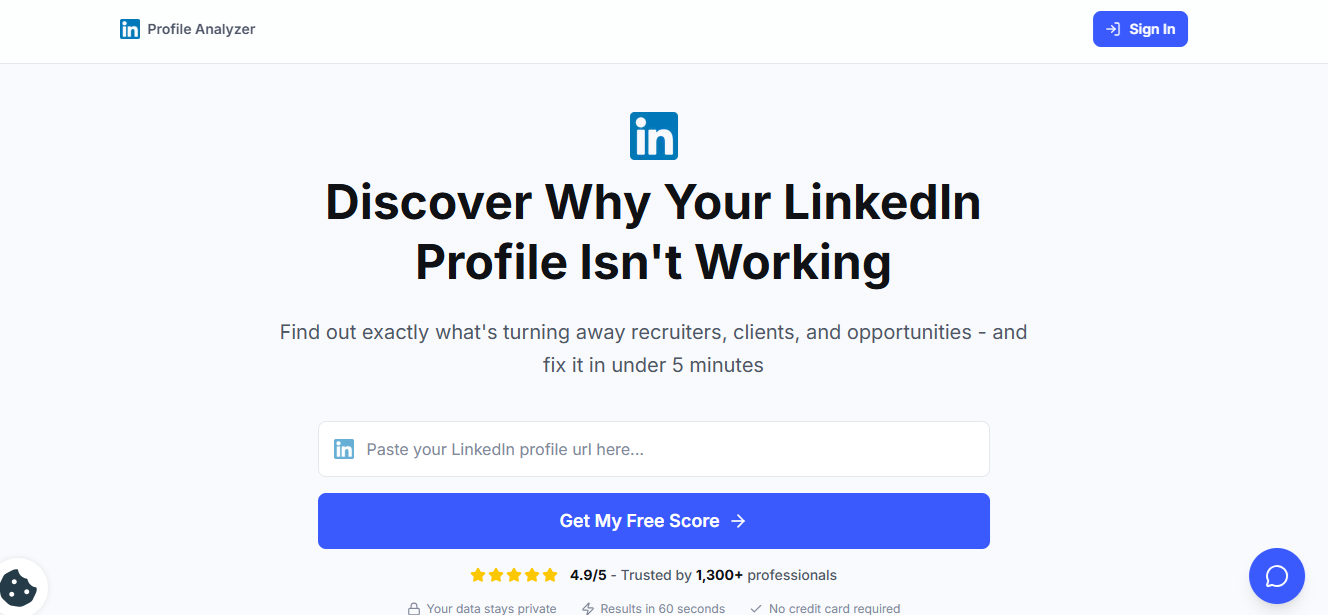 LinkedIn Profile Audit by HookTide - Tools AI Online | Tools AI Online