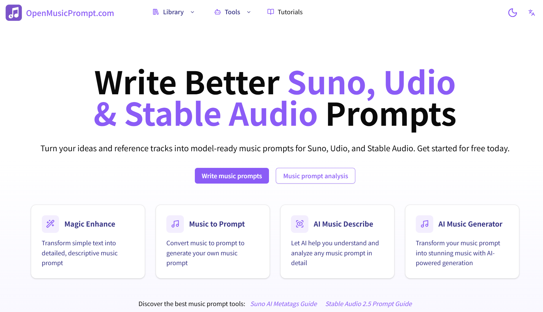 OpenMusicPrompt - Tools AI Online