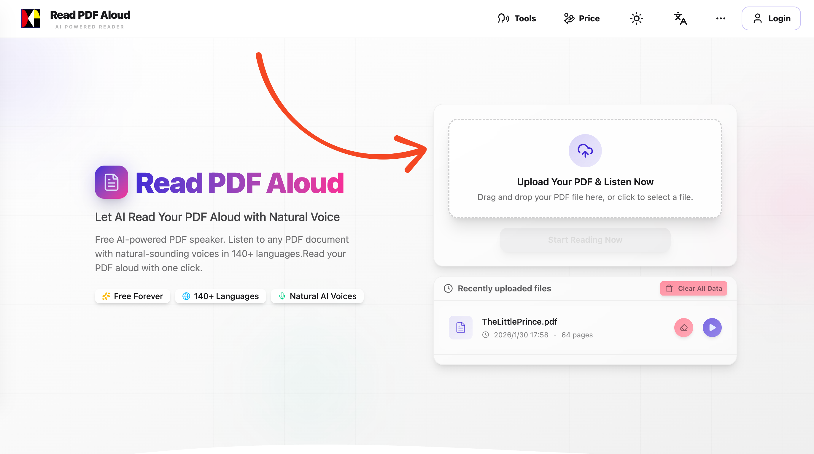 Text Readable Pdf Read PDF Aloud - Tools AI Online | Tools AI Online