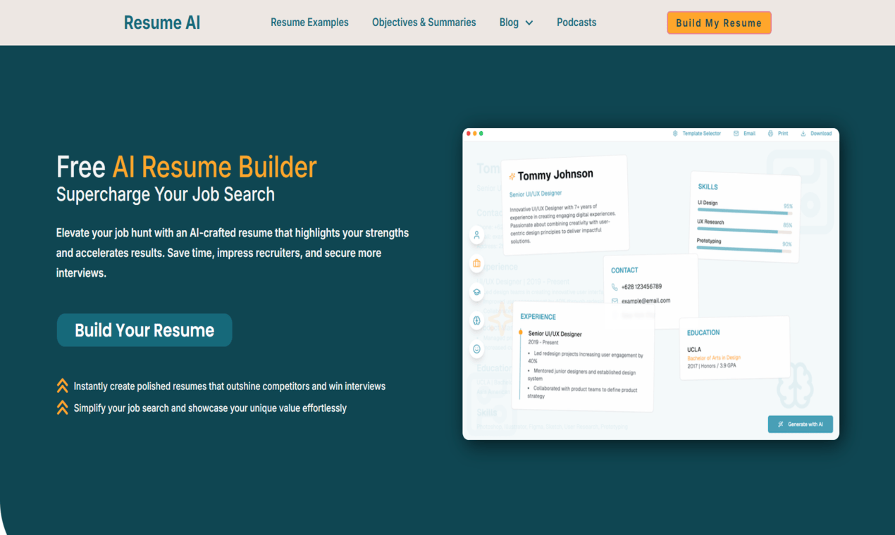 Resume AI - Tools AI Online | Tools AI Online