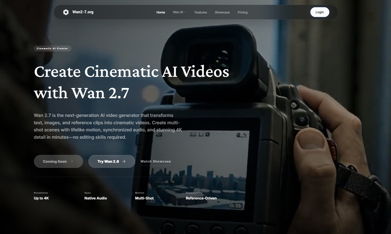 Wan 2.7 AI Video Generator - Tools AI Online | Tools AI Online