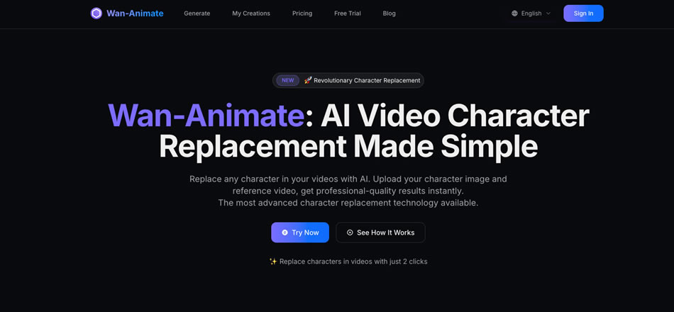 Wan Animate - Tools AI Online | Tools AI Online