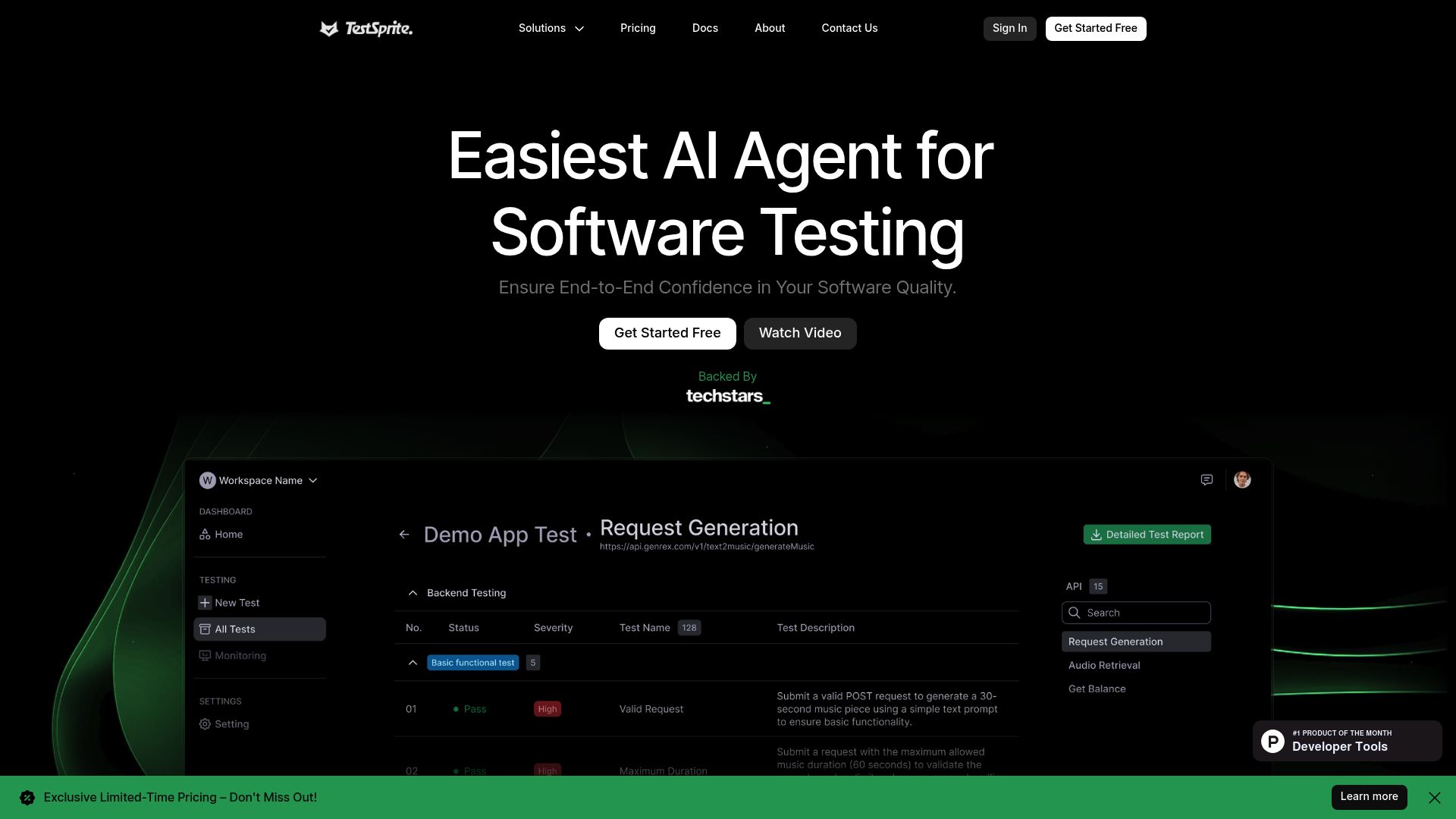 TestSprite - Tools AI Online | Tools AI Online